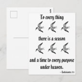 Ecclesiastes 3:1 briefkaart (Voorkant / Achterkant)