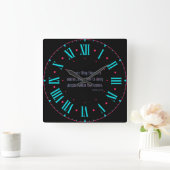 Ecclesiastes 3:1 KJV Bijbel Romeins cijfer Vierkante Klok (Huis)