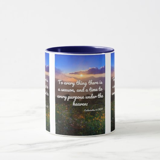 Ecclesiastes 3:1 KJV bijbelverse Pic Two-Tone Mok (Midden)