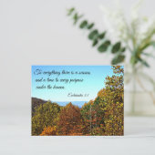 Ecclesiastes 3:1 Op alles is er een seizoen.. Briefkaart (Staand voorkant)