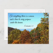Ecclesiastes 3:1 Op alles is er een seizoen.. Briefkaart (Voorkant / Achterkant)