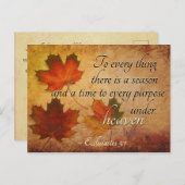 Ecclesiastes 3:1 Op alles is er een seizoen, Briefkaart (Voorkant / Achterkant)