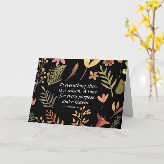 Ecclesiastes 3:1 Op alles is er een seizoen. Kaart (Gele Bloem)
