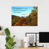 Ecclesiastes 3:1 Op alles is er een seizoen.. Poster (Thuiskantoor)