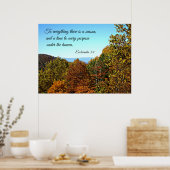 Ecclesiastes 3:1 Op alles is er een seizoen.. Poster (Keuken)