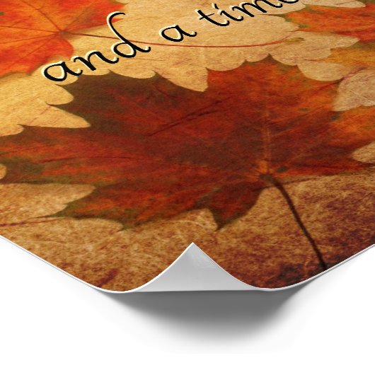 Ecclesiastes 3:1 Op alles is er een seizoen, Poster (Hoek)