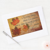 Ecclesiastes 3:1 Op alles is er een seizoen, Rechthoekige Sticker (Envelop)