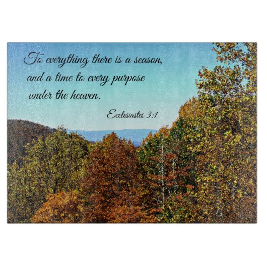 Ecclesiastes 3:1 Op alles is er een seizoen.. Snijplank (Voorkant)