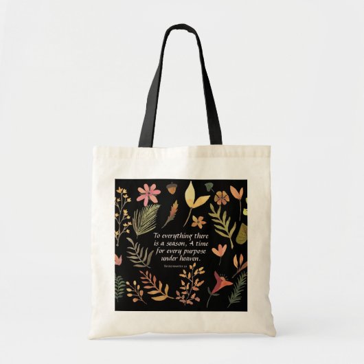 Ecclesiastes 3:1 Op alles is er een seizoen, Tote Bag (Voorkant)