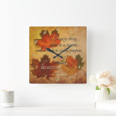 Ecclesiastes 3:1 Op alles is er een seizoen, Vierkante Klok (Huis)