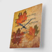 Ecclesiastes 3:1 Op alles is er een seizoen, Vierkante Klok (Hoek)