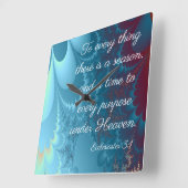 Ecclesiastes 3:1 vierkante klok (Hoek)