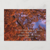 Ecclesiastes 3:1 Voor elk ding is er een seizoen Briefkaart (Voorkant)