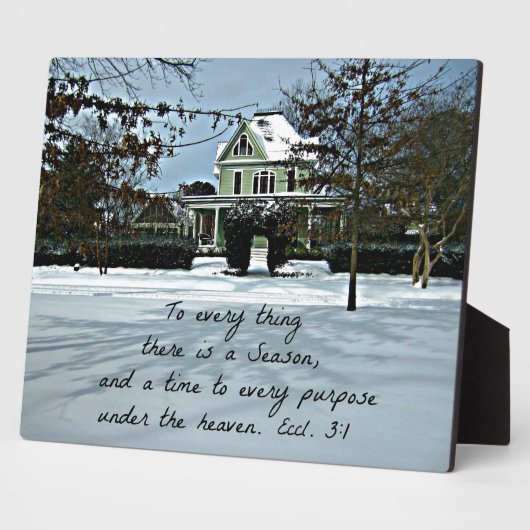 Ecclesiastes 3:1 Voor elk ding is er een seizoen Fotoplaat (Zijkant)