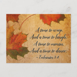 Ecclesiastes 3:4 A time to weep, A time to lacht, Briefkaart