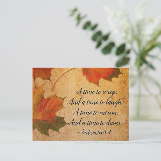 Ecclesiastes 3:4 A time to weep, A time to lacht, Briefkaart (Staand voorkant)