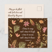 Ecclesiastes 3:4, een tijd om te huilen, een tijd briefkaart (Voorkant / Achterkant)