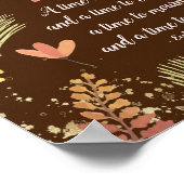 Ecclesiastes 3:4, een tijd om te huilen, een tijd  poster (Hoek)