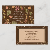 Ecclesiastes 3:4, een tijd om te huilen, een tijd  visitekaartje (Voorkant / Achterkant)