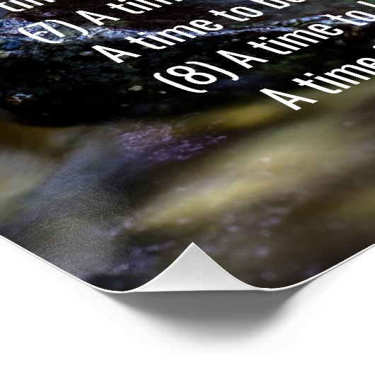 ecclesiastes 3 - een tijd voor alles - poster (Hoek)