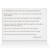 Ecclesiastes 3 Seizoensbestrijding (Binnen Horizontaal (Boven))