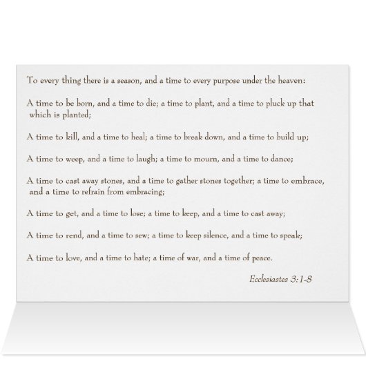 Ecclesiastes 3 Seizoensbestrijding (Binnen Horizontaal (Boven))