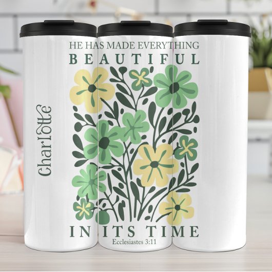 Ecclesiastes Beautiful Floral Design Thermosbeker