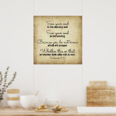 Ecclesiastes Bijbelvers zaaien je zaadje Poster (Keuken)