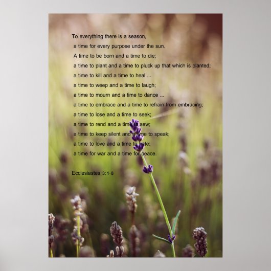 Ecclesiastes Verse Poster (Voorkant)
