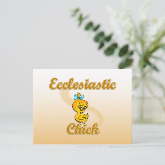 Ecclesiastic Chick Briefkaart (Staand voorkant)