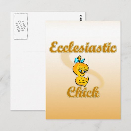 Ecclesiastic Chick Briefkaart (Voorkant / Achterkant)