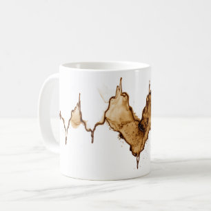 ECG Coffee Stain Art Nursing Koffiemok