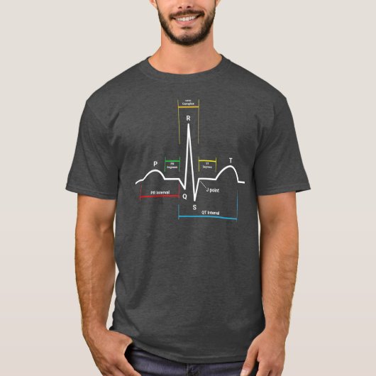 ECG EKG Heartbeat T-shirt (Voorkant)