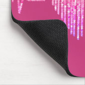 ECG hart medisch roze perzik paarse schattig Muismat (Hoek)