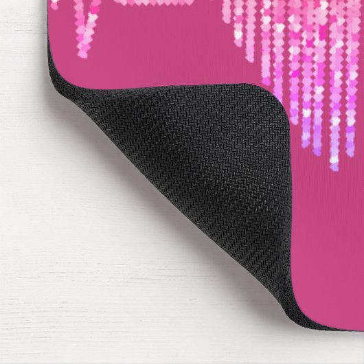 ECG hart medisch roze perzik paarse schattig Muismat (Hoek)