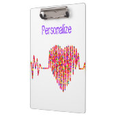 ECG hartlijn medisch rood wit Klembord (Links)