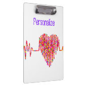 ECG hartlijn medisch rood wit Klembord (Rechts)