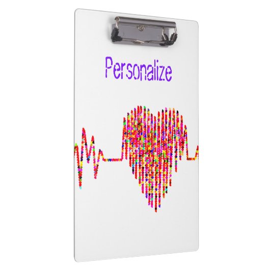 ECG hartlijn medisch rood wit Klembord (Rechts)