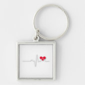 ECG Heart Nurse Sleutelhanger (Voorkant)