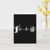 ECG Heartbeat Badminton Player Shuttle Sports Sams Kaart (Gele Bloem)