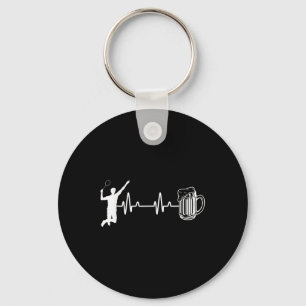 ECG Heartbeat Badminton Player Shuttle Sports Sams Sleutelhanger