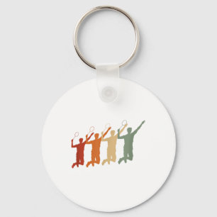 ECG Heartbeat Badminton Player Shuttle Sports Sams Sleutelhanger