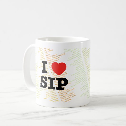 ECG "I hart SIP" tegen mok (Voorkant links)