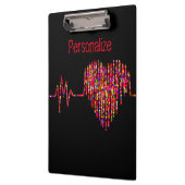 ECG lijn hart medisch zwart rood Klembord (Links)