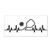 Ecg Pickleball Heartbeat Rubberstempel (Afrduk)