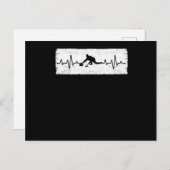 ECG-pulskrullende wintersportcurler Briefkaart (Voorkant / Achterkant)