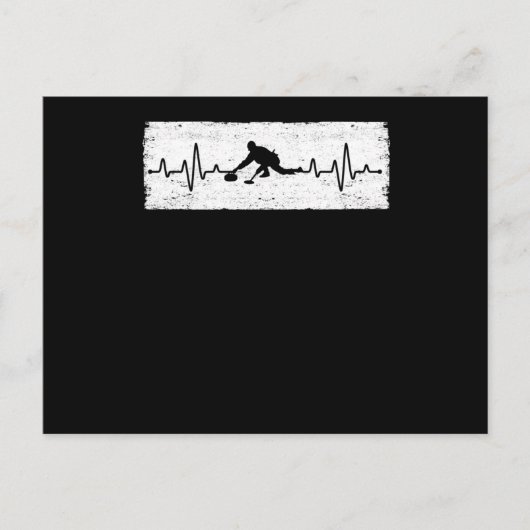 ECG-pulskrullende wintersportcurler Briefkaart (Voorkant)