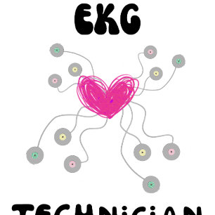 ECG-technicus elektrocardiogram T-shirt