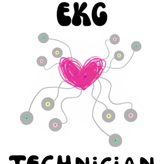 ECG-technicus elektrocardiogram T-shirt