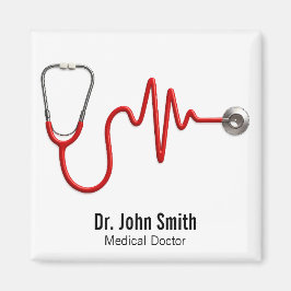 ECG Wave ECG Heartbeat Line Medische Stethoscoop Magneet